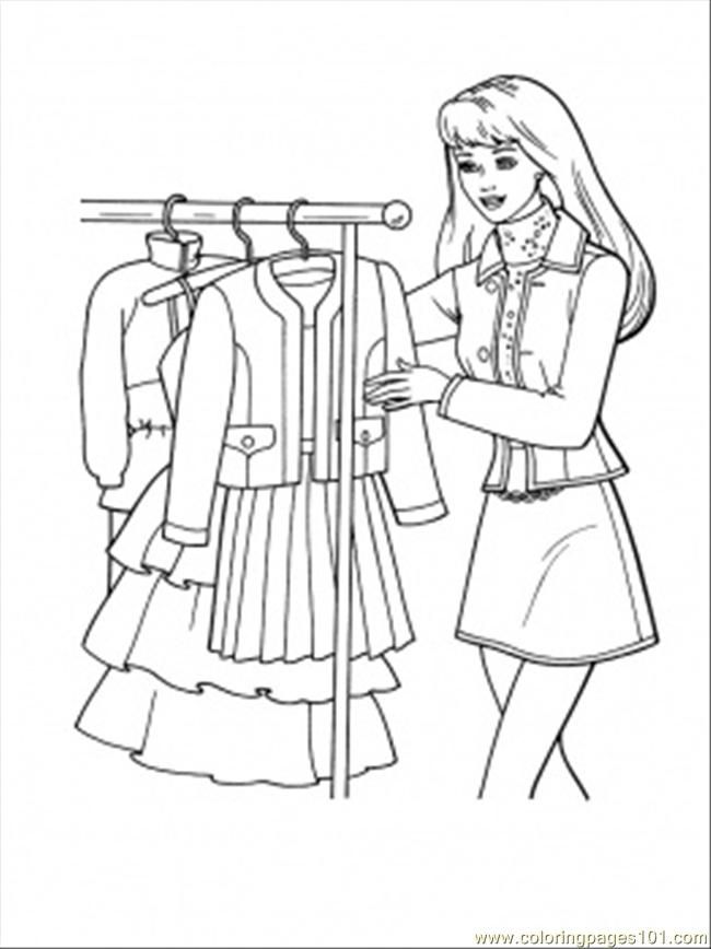 woman shopping Colouring Pages