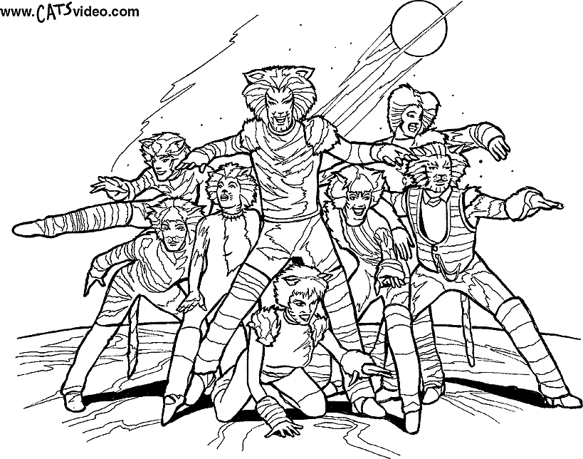 Coloring Pages Of Cats The Musical - Free Printable Coloring Pages 