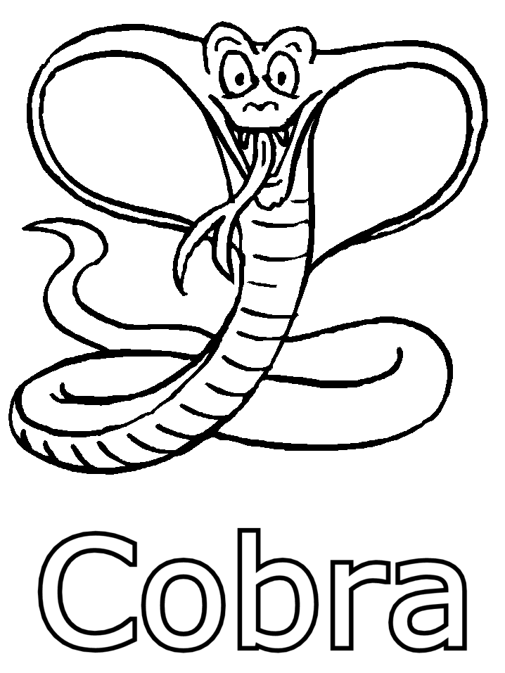 Cobra Snake Color Pages - Kids Colouring Pages