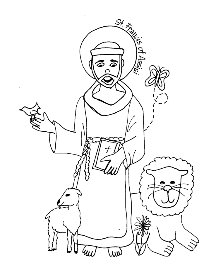 Saints Coloring Pages - Printable Catholic Saints