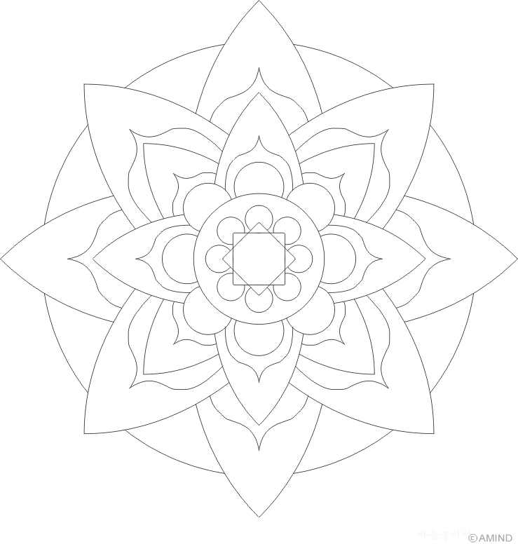 Free mandalas coloring > Flower Mandalas > Flower Mandala Design 10