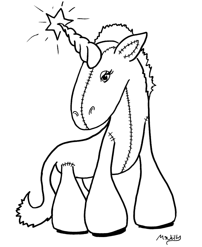 Anime Coloring Pages - Anime Unicorn Coloring page sheets 