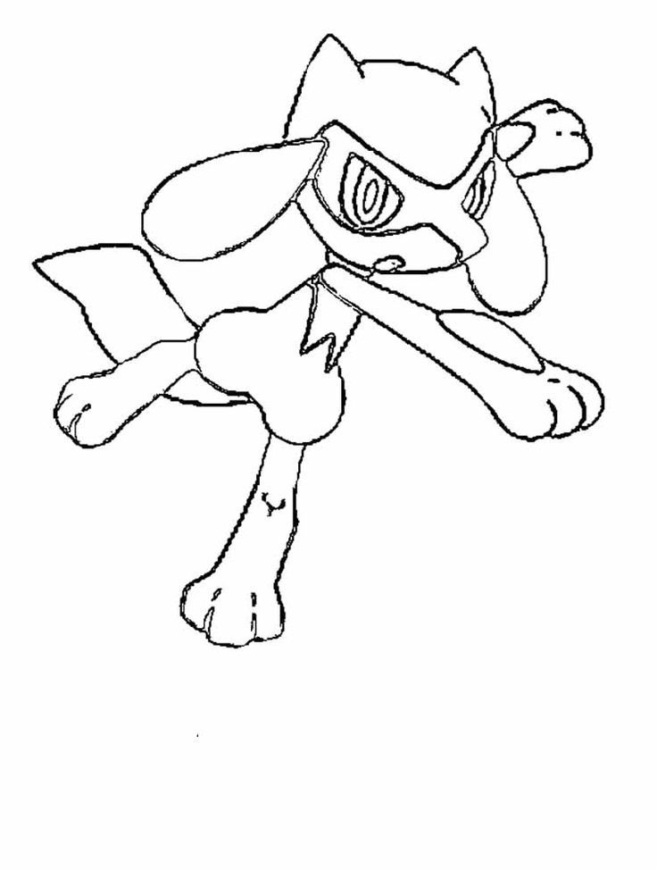 Pokemon Riolu Coloring Pages | Kylene 10th Birthday