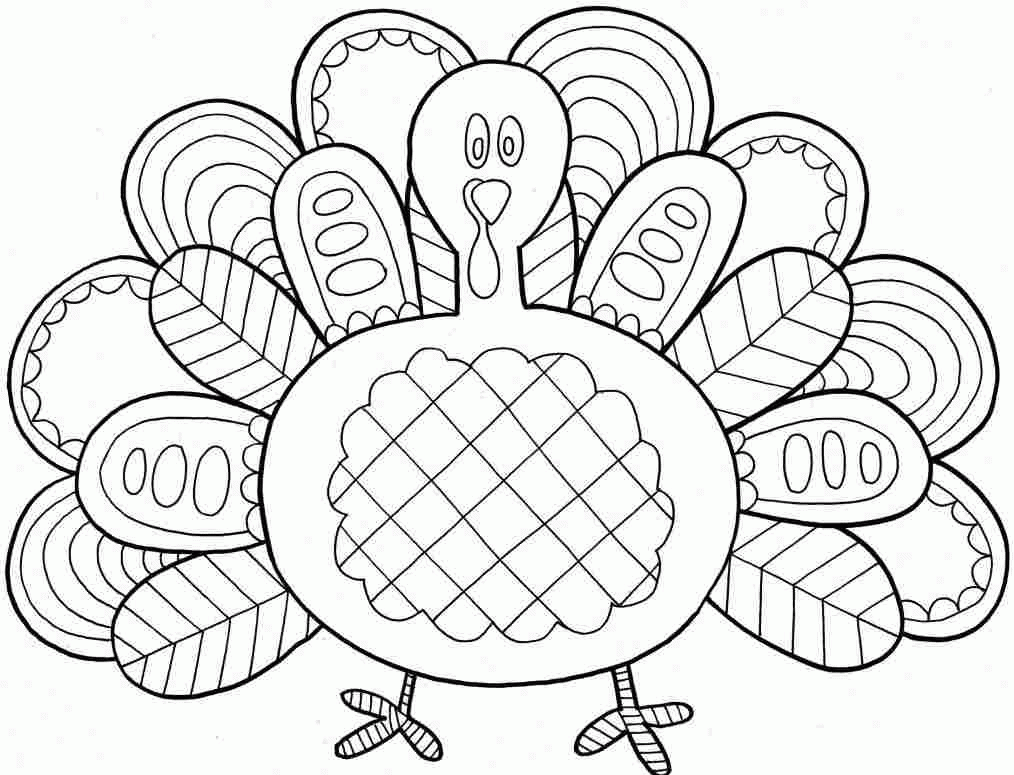 Thanksgiving Turkey Colouring Pages Free Printable For Girls & Boys #