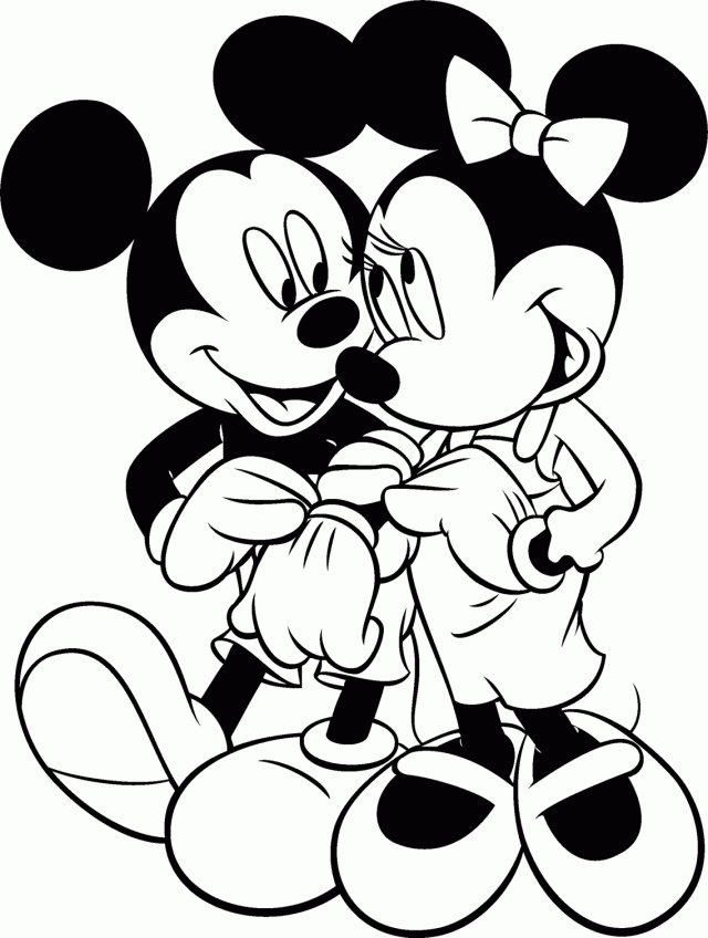 Disney mickey mouse Valentines Coloring Pages | Coloring Pages