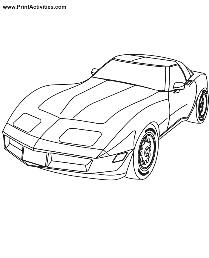 Sports car coloring page for kids | coloring pages