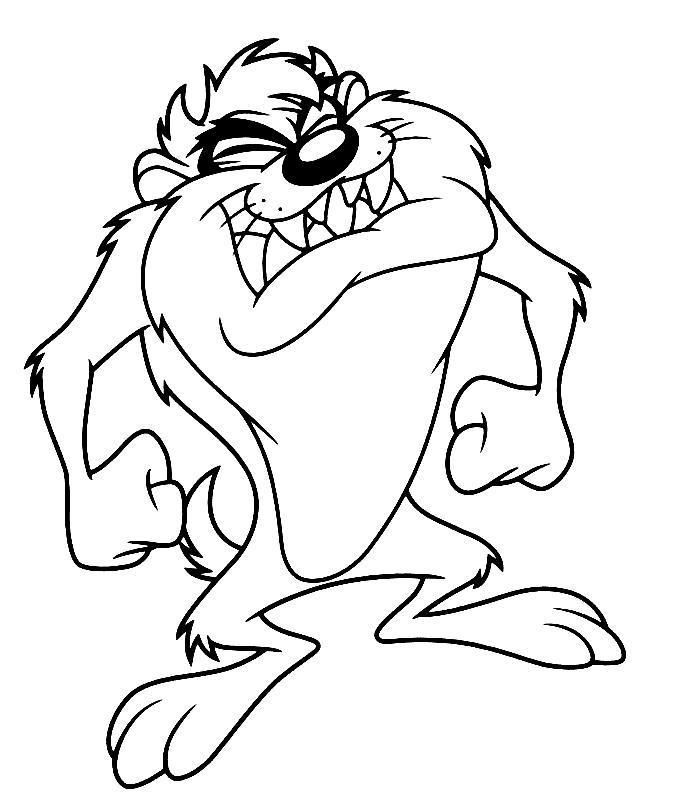 Looney Tunes Taz Coloring Pages Images & Pictures - Becuo