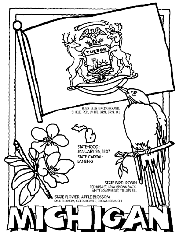Michigan Coloring page