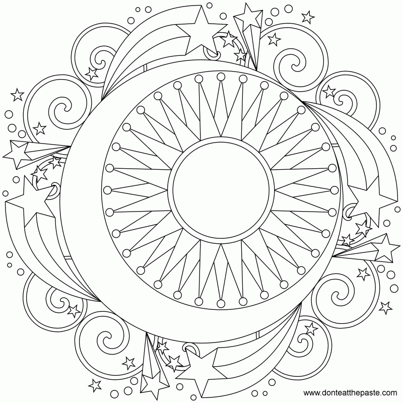 Don't Eat the Paste: Star Mandala to color