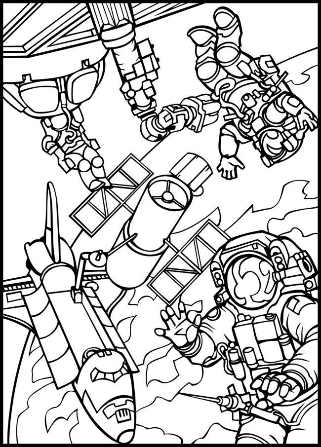 Outer space coloring page. | Space