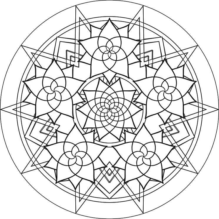 complex mandalas Colouring Pages (page 2)