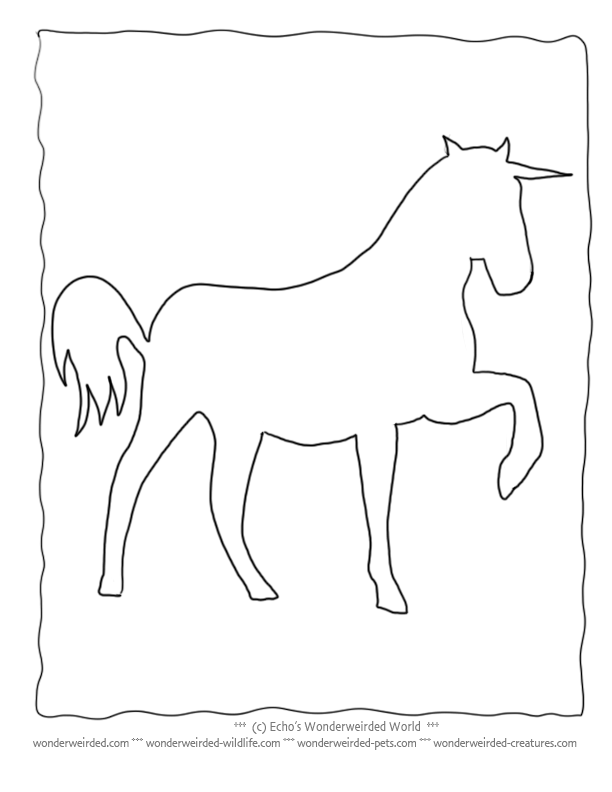Unicorn Coloring Pictures Book, Echo's Realistic Unicorn Coloring 