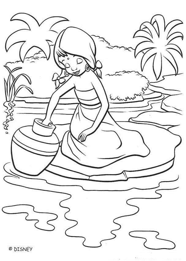 THE JUNGLE BOOK 2 Disney movie coloring books - SHANTI at the river
