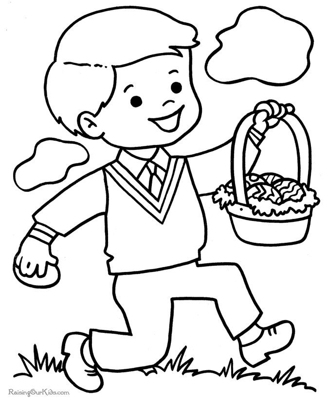 easter bunny coloring pages kids | Coloring Picture HD For Kids 