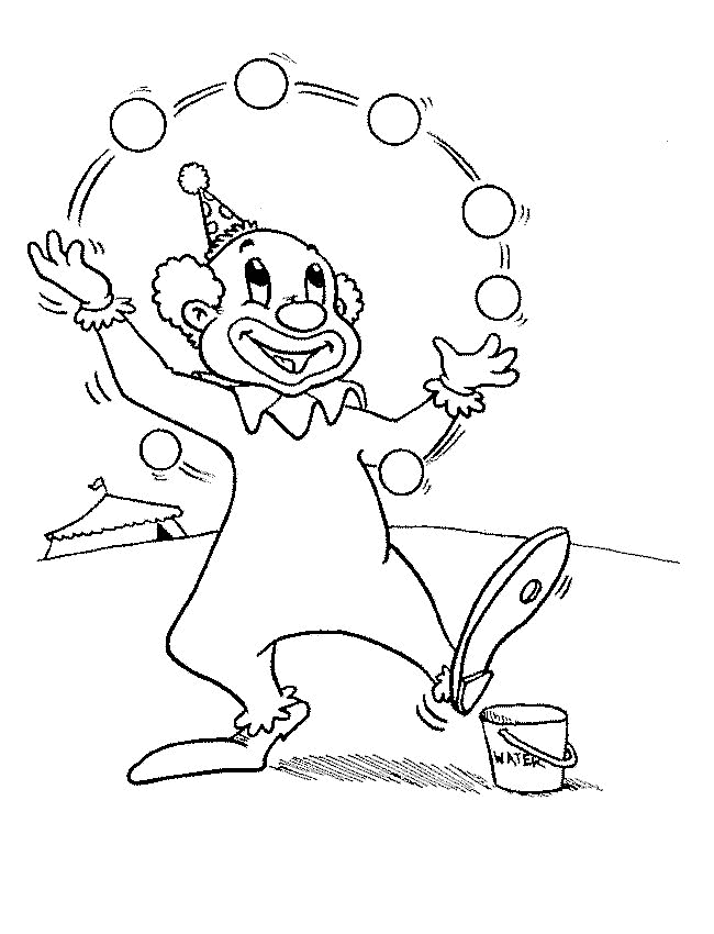 Clowns Coloring Pages - Coloringpages1001.