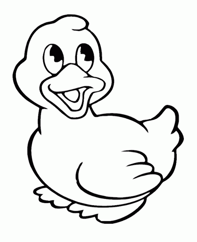 Cartoon-Baby-Duck-Coloring- 