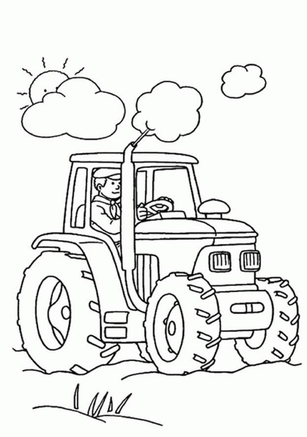 Tractor Coloring Pages To Print | Kids crafts