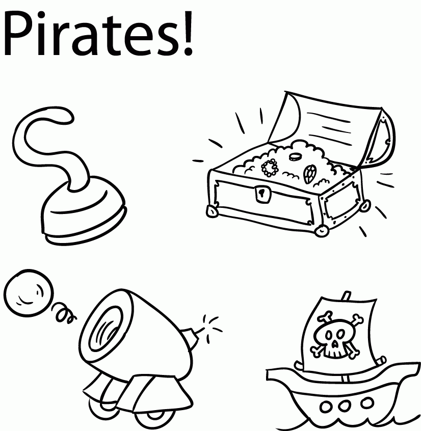 Simple Pirate Ship Outline Images & Pictures - Becuo