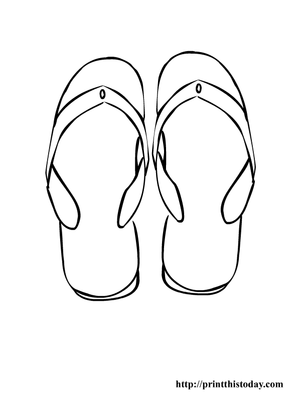 flipflops Colouring Pages
