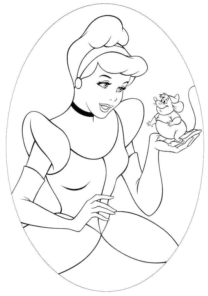 Cinderella Coloring Sheets For Kids