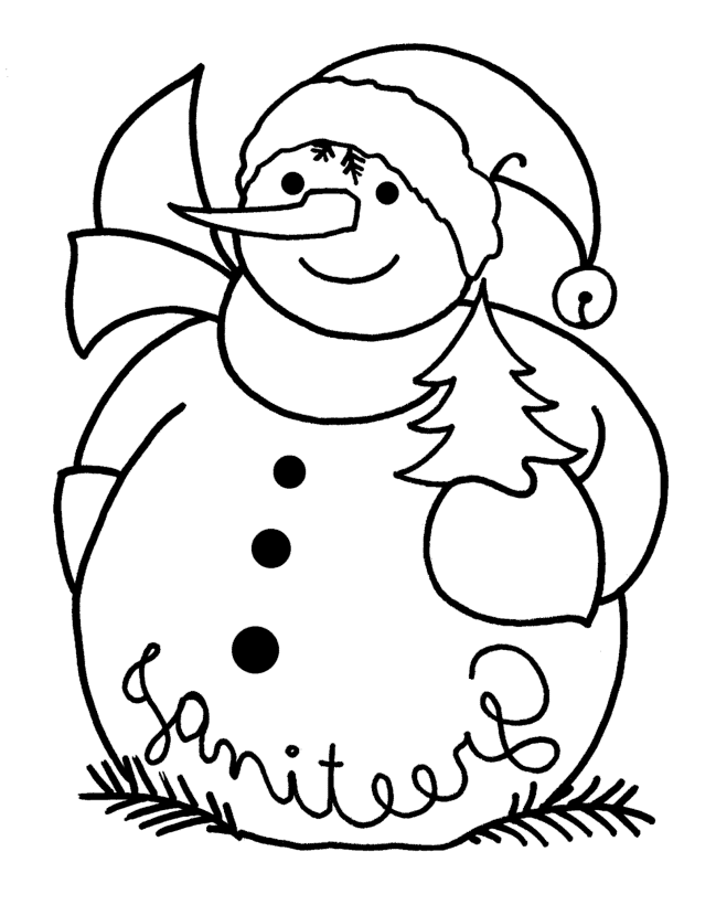 Funny And Cool Snowman Coloring Page |Winter coloring pages Kids 