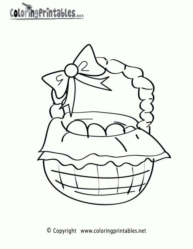 Easter Basket Coloring Page A Free Holiday Coloring Printable 