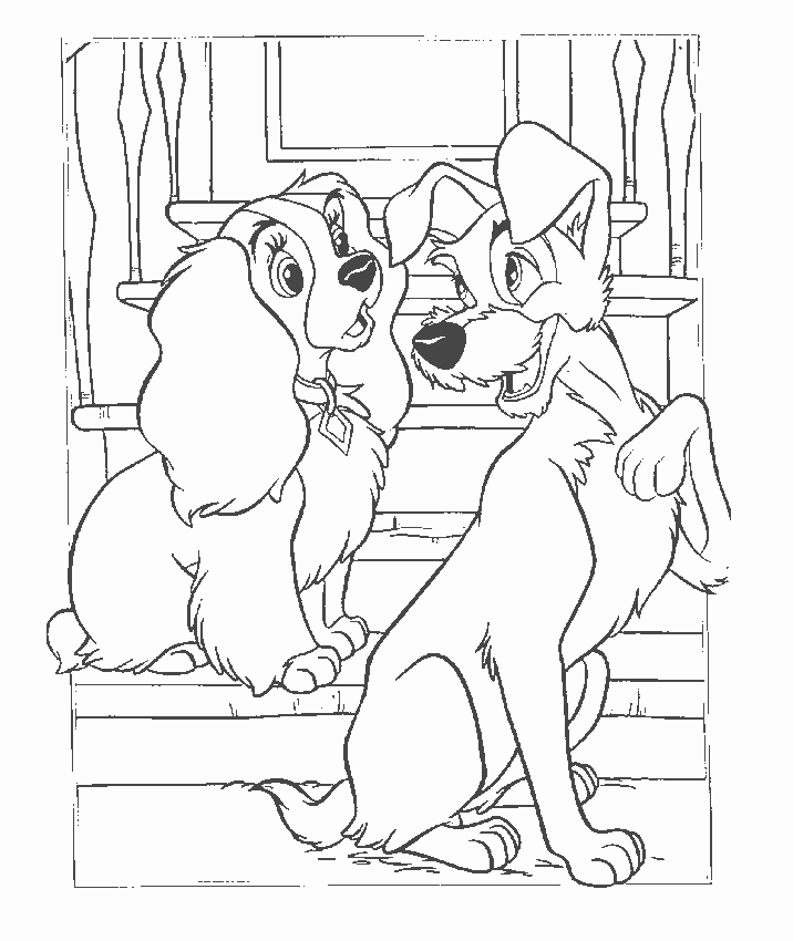 Coloring Page - Lady and the tramp coloring pages 6