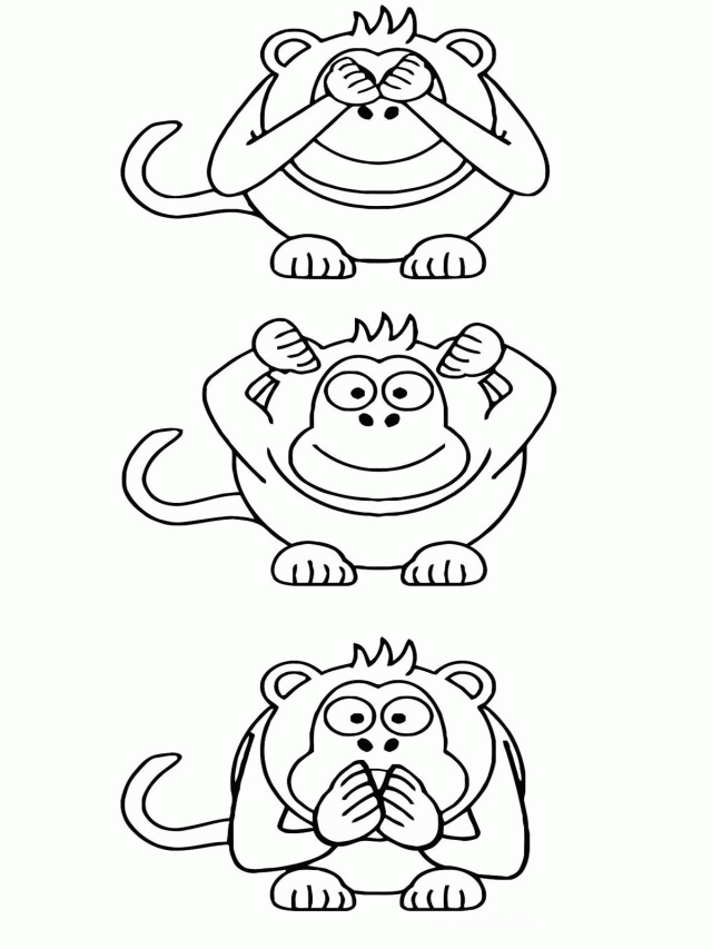 Apes Face Expression Coloring Pages Id 44850 Uncategorized Yoand 