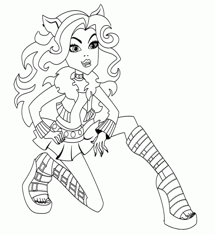 Related Pictures Monster High Howleen Wolf And Clawdeen Coloring 