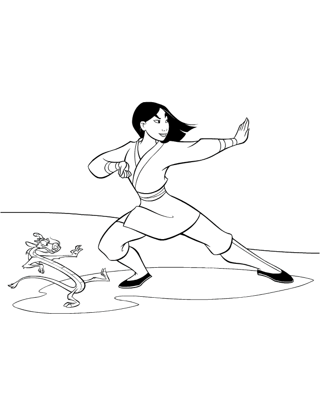 Full sizes mulan coloring pages 7 - Print Now