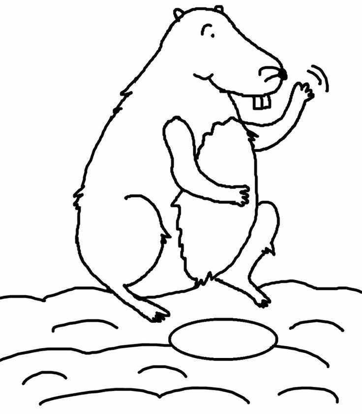 Groundhog Day Coloring Page | Groundhog Day