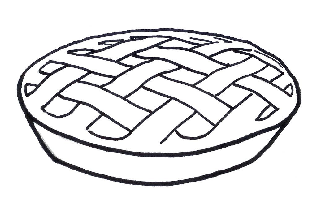 Pie Coloring Pages : A Delicious Pie Coloring Page Kids Coloring Art