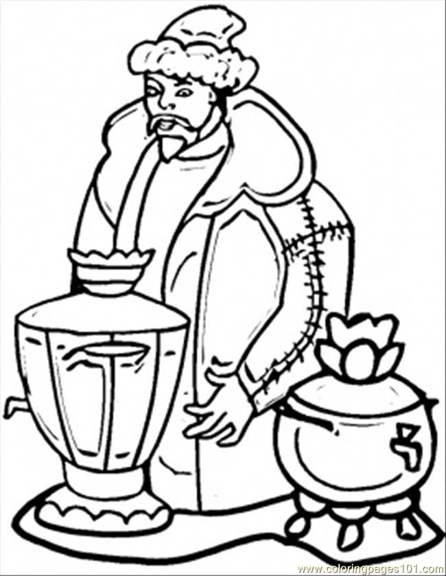Coloring Pages Russian House (Countries > Russia) - free printable 