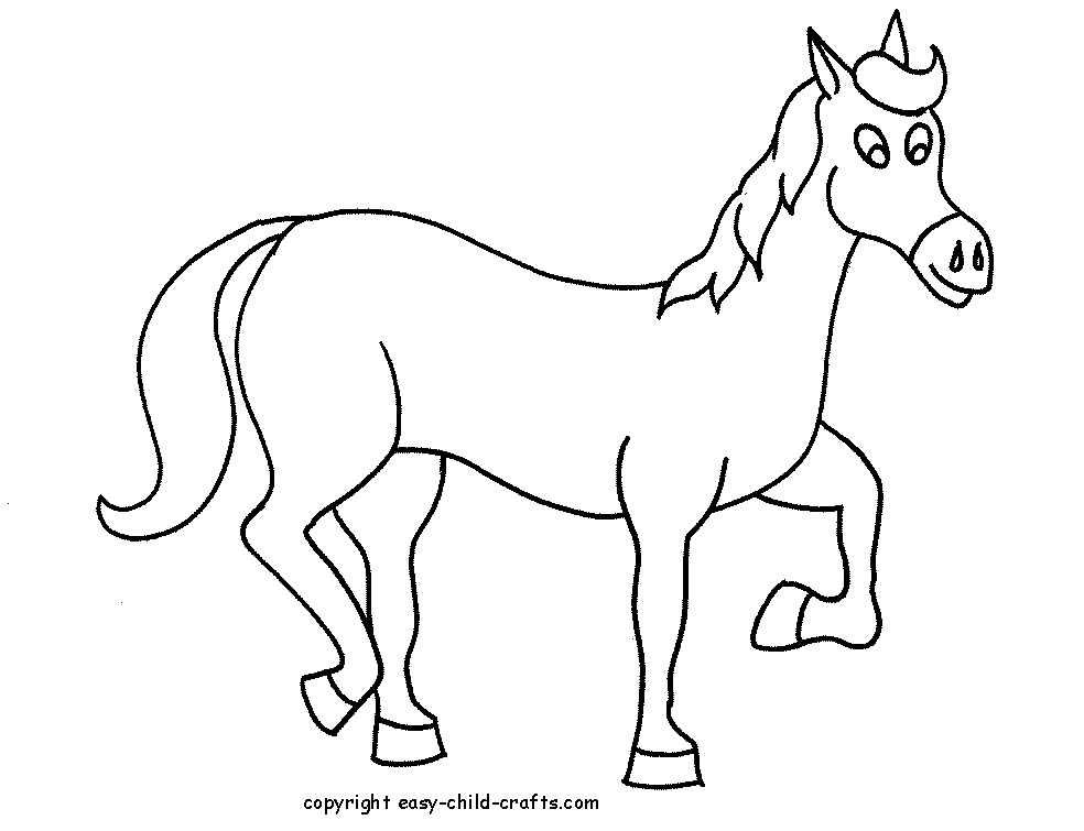 Horses Coloring Pages For Kids 131 | Free Printable Coloring Pages