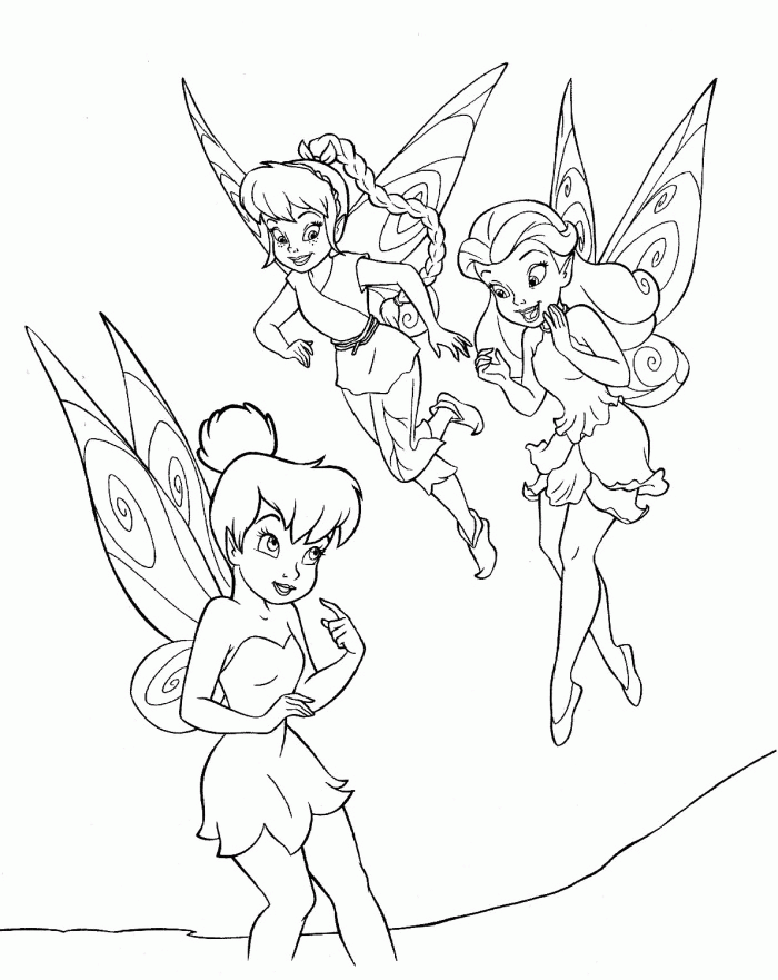 Tinkerbell friends Colouring Pages