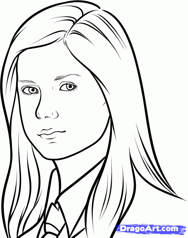 How to Draw Ginny Weasley, Step by Step, Characters, Pop Culture 