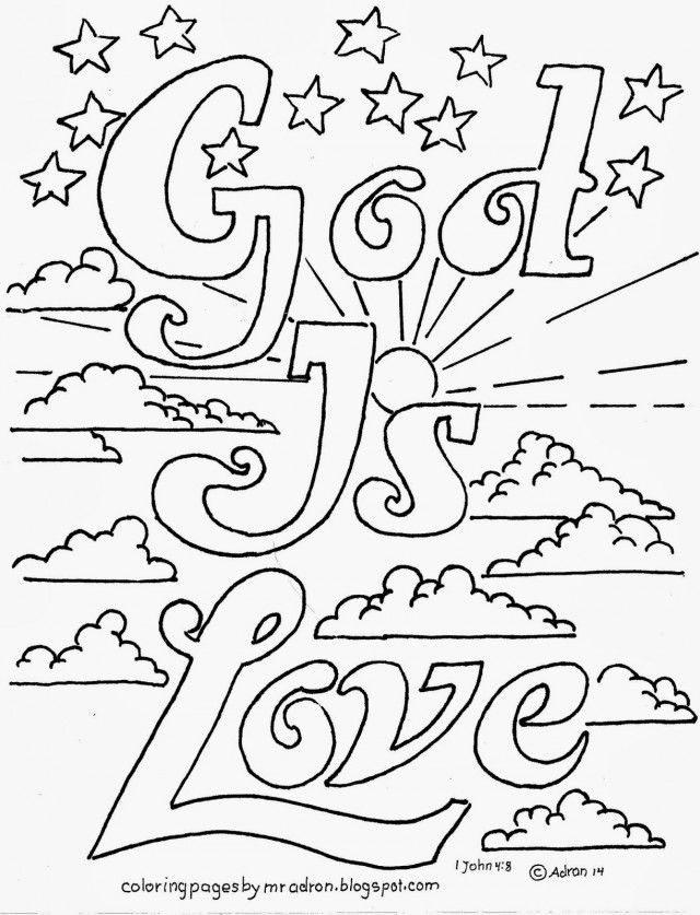 Coloring Pages For Kids By Mr Adron God Is Love Printable Free 