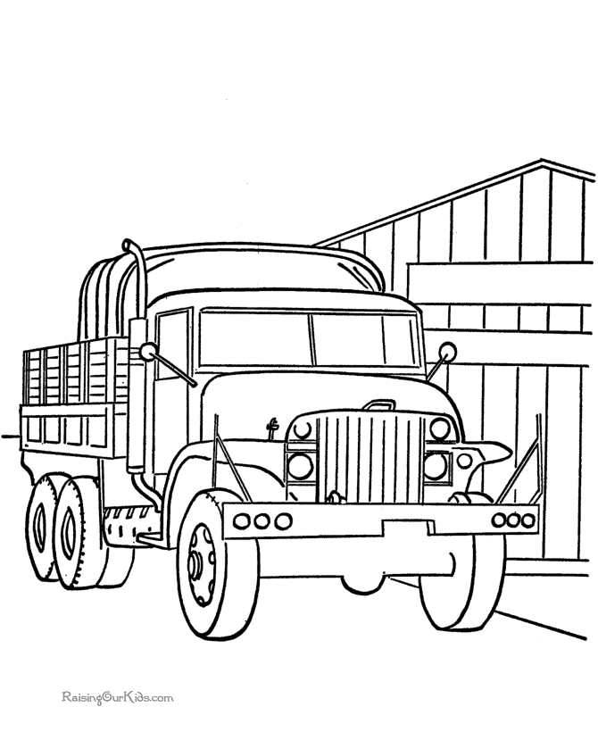 Construction Vehicle Coloring Pages military vehicle coloring 