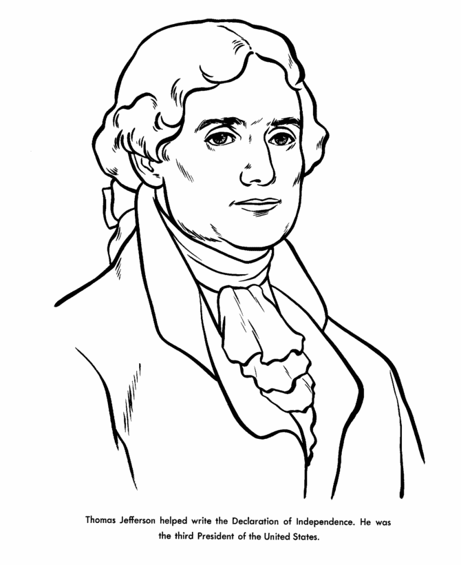 Thomas Jefferson Coloring Pages