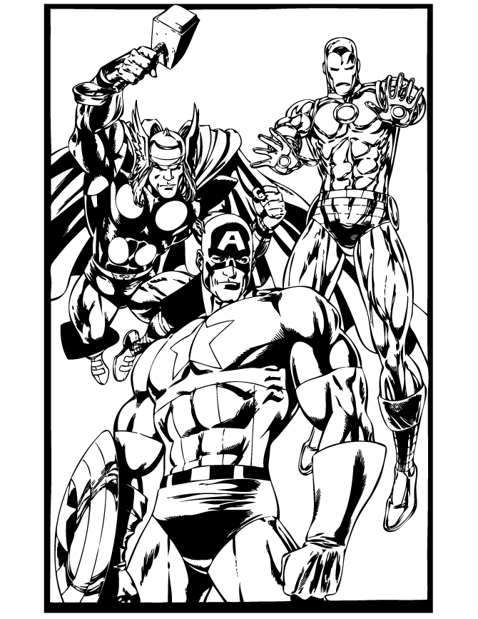 Free Printable Avengers Coloring Pages | H & M Coloring Pages