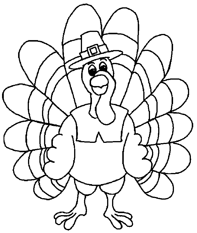 Turkey Coloring Pages and Book | UniqueColoringPages