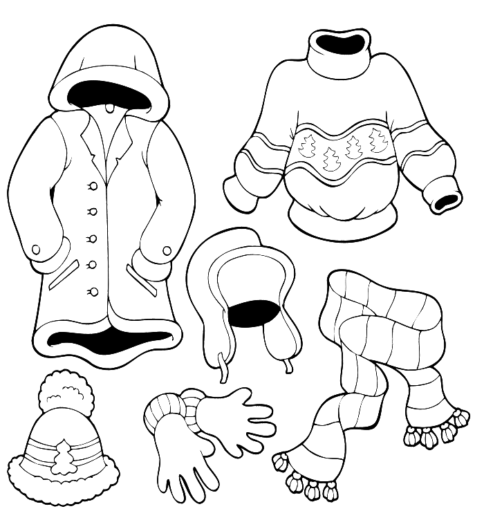 A Warm Hat Christmas Coloring Pages - Christmas Coloring Pages 