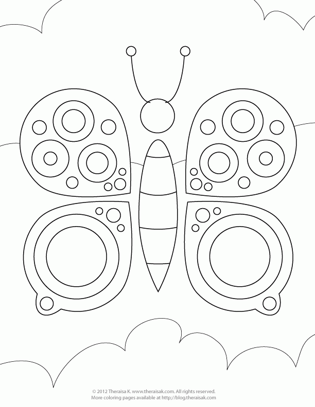 Free Butterfly Printable Coloring Page | Art Printables