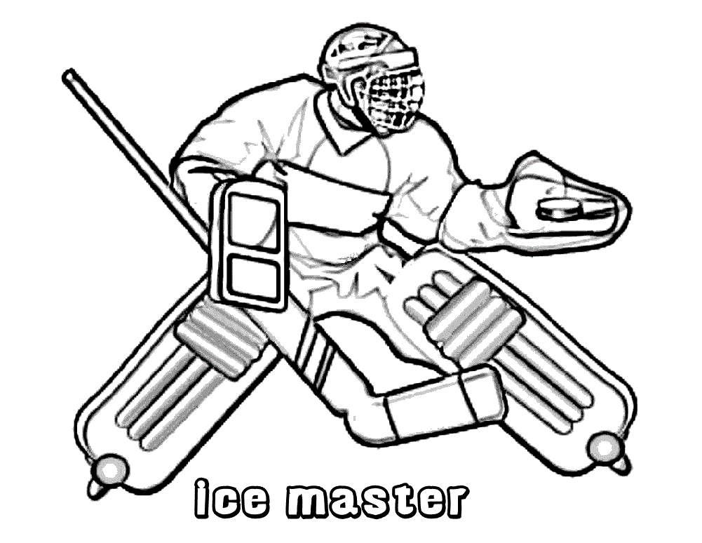 Hockey Ice Master Coloring Page | Kids Coloring Page