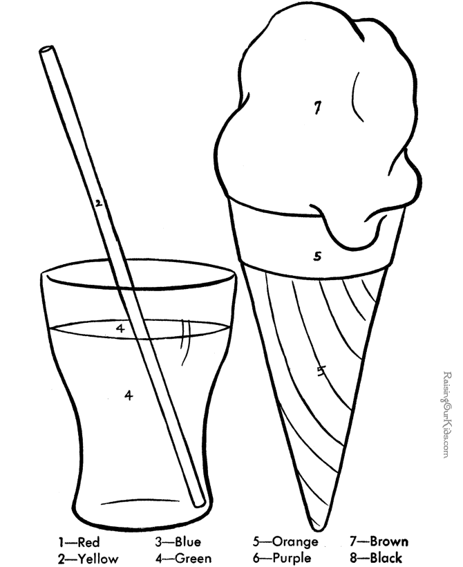 Ice Cream coloring sheets to print and color