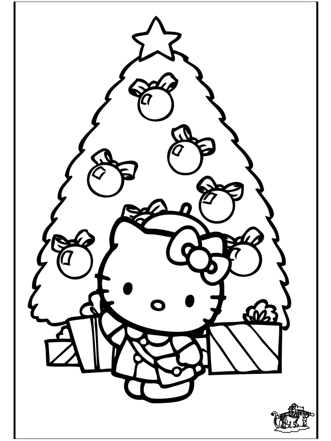 christmas hello kitty free coloring pages for kids to print hello 