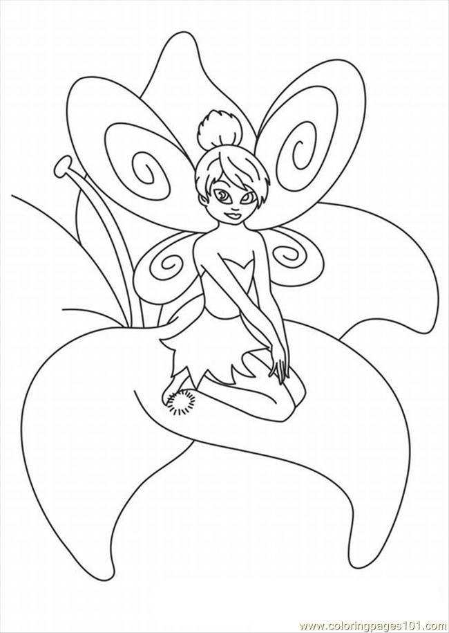 Coloring Pages Tinkerbell2 Lrg (Cartoons > Tinkerbell) - free 