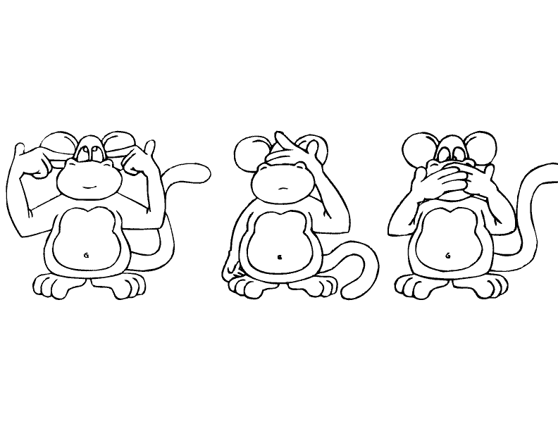 Monkeys-coloring-7 | Free Coloring Page Site