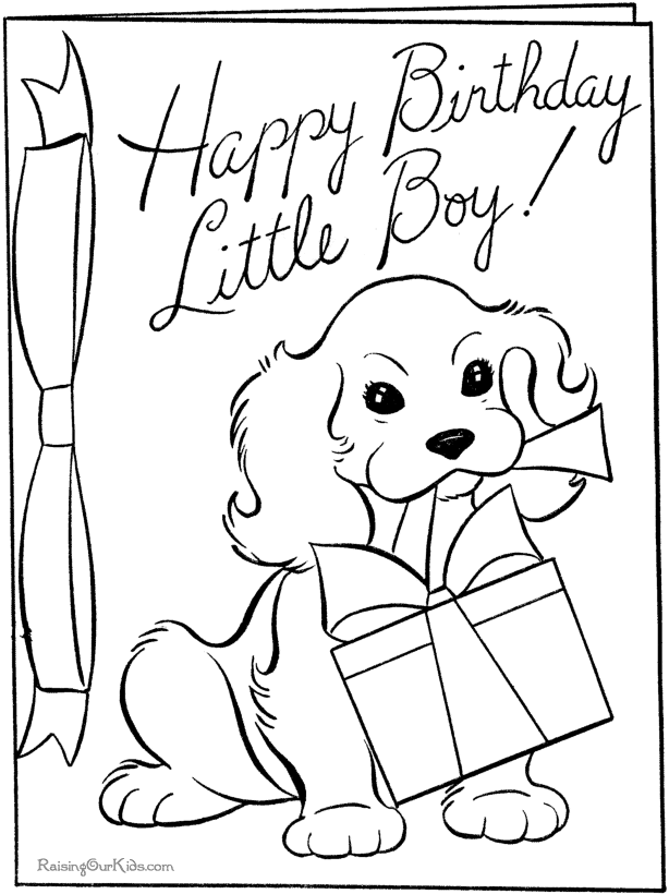 Happy Birthday Coloring Pages For Boys | Other | Kids Coloring 