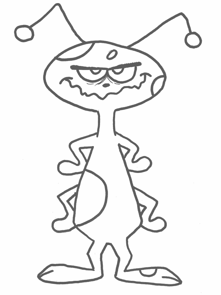 Cartoon Monster Coloring Pages Images & Pictures - Becuo